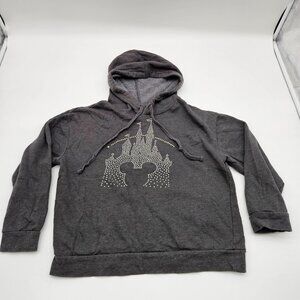 Disney Parks‎ Gray Hoodie Rhinestone Castle & Mickey Silhouette Small